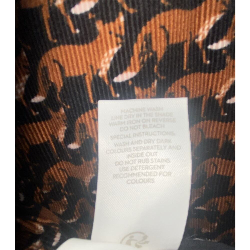 Boden Women’s Sz 8R Navy/Brown Corduroy Dress Coraline Fox Print Stretch - Picture 12 of 13
